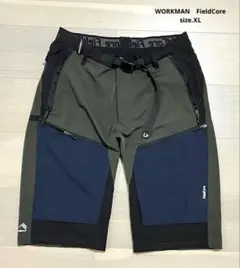 ワークマン　フィールドコア　ストレッチクライミングショートパンツ　オリーブ　XL