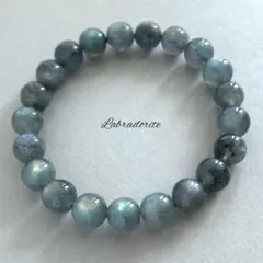 レインボーシラー ピンク ラブラドライト 天然石ブレスレット 9mm 17cm