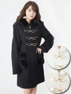 Ank Rouge リボンダッフルコート