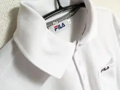 FILA 半袖ポロシャツ【刺繍ロゴ入・美品】｜黄ばみなし｜ホワイト L