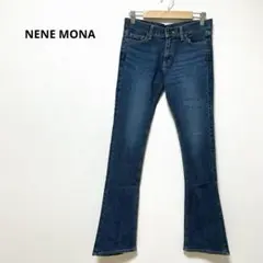 NENE MONAネネモナ　ブーツカット　デニム　ダークブルー　ジーンズ