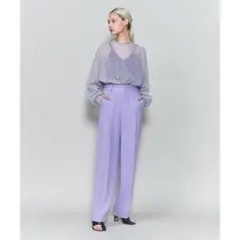 roku 6 GEORGETTE PANTS ジョーゼットパンツ ライラック