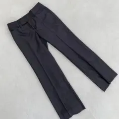 KUMIKYOKU スラックスパンツ ダークグレー ポリエステル レーヨン