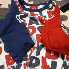 BABY DOLL ベビー服 赤青白 文字プリント