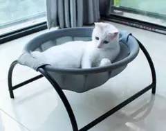 ✴️ 猫 犬 ペット用 ベッド ハンモック グレー【200】x920②