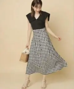 美品⭐︎Rirandture リランドチュール　ビックカラードッキングワンピース