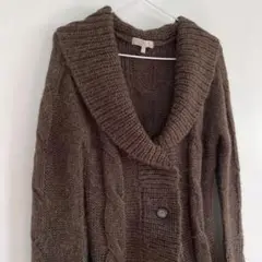 【古着】フリルロングカーディガン