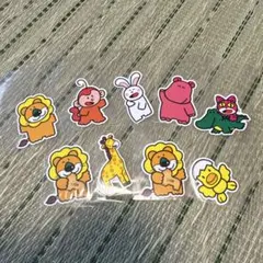 たべっ子どうぶつキャラクターステッカー9枚セット