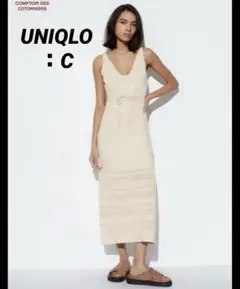 UNIQLO：C クロシェワンピース　ノースリーブ　M 美品