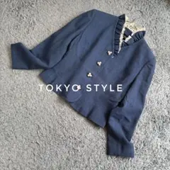 【匿名配送】TOKYO STYLE ノーカラージャケット　レトロヴィンテージ