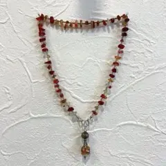 ネックレス　アクセサリー　レッド系