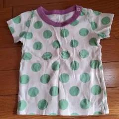 緑の水玉模様 Tシャツ サイズ90　男女兼用