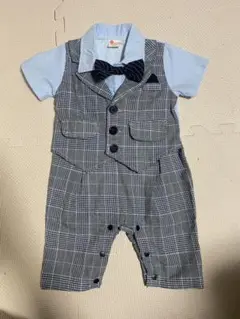 フォーマル チェック柄 ボウタイ付き 80cm