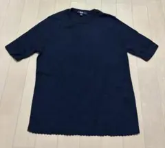 UNIQLO ユニクロ　リブニット　クールネック　Tシャツ　M