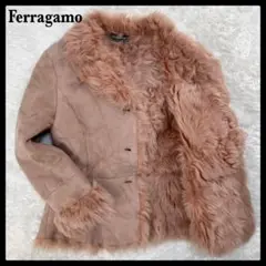 【希少カラー】サルヴァトーレフェラガモ レザージャケット 裏側ファー ボア