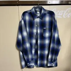 caltop ネルシャツ 青