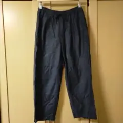 GU メンズ イージーパンツ 綿麻 Sサイズ ブラック