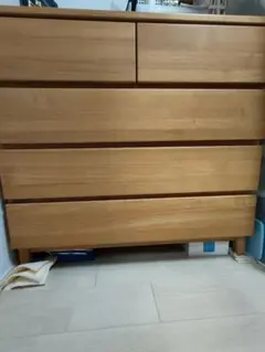 美品　MUJI/無印良品 タモ材チェスト W80ｃｍ　　整理タンス/引き出し収納 美品 MUJI/無印良品 タモ材チェスト W80cm 整理タンス