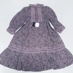 子供服　花柄長袖ワンピース コットン100% 日本製