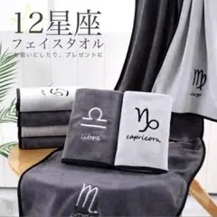 タオル フェイスタオル 12星座タオル キッチン 日用品雑貨 星座ロゴ 双子座