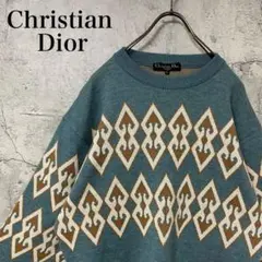 【激レア◎】Christian Dior ニット 総柄 ゆるだぼ 美品 90s◎