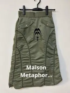 【新品】Maison Metaphor… 切り替えスカート　カーキ　Free