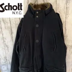 【大人気】schott ショット ミリタリージャケット 裏ボア ブラック M