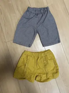 半ズボン 2点セット 100cm グレー・イエロー