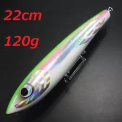 緑ピンク ウッドダイビングペンシル 120g ガンマタイプ
