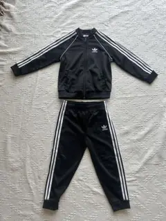 [キッズ]adidas ブラック ジャージセット 100cm