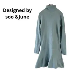 Designed by soo &June★タートルネック ワンピ　秋冬　デート