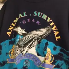 US古着 Humpback Whale ヴィンテージTシャツ ネイビー×ブルー