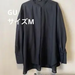 GU ブラック 長袖シャツ M