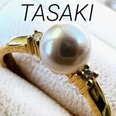 タサキ TASAKI 真珠 ダイヤモンドリング【5.6mm K18 D0.03】