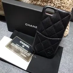 正規品☆シャネル iPhoneケース 黒 キャビアスキン マトラッセ バッグ