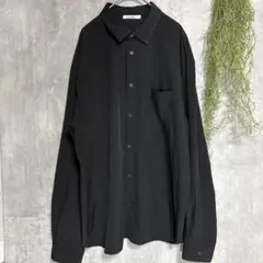 ブラック 長袖シャツ 左胸ポケット付き