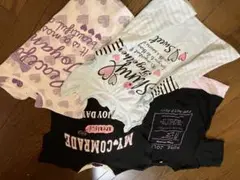 女の子　Tシャツハート柄×2 130センチ ブラック×2 140センチ