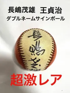 長嶋茂雄 王貞治 直筆サインボール ダブルネーム 超激レア