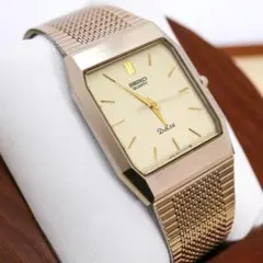 専用122【美品】SEIKO ドルチェ　タンクシェイプ　ゴールド　タングステン SEIKO - 122【美品】SEIKO ドルチェ 時計 タンクシェイプ