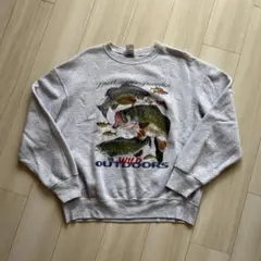 90s フルーツオブザルーム　スウェット　魚