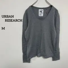 URBAN RESEARCH グレー Vネック Tシャツ M b262②