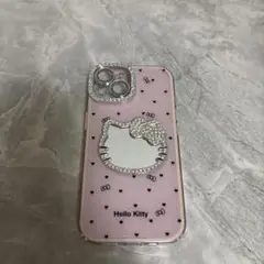 キティ　iPhoneケース　鏡