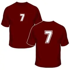 ドライＴシャツ(エンジ)　番号「7」在庫➡ 150cm S M