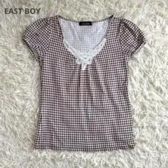 EASTBOY イーストボーイ 半袖カットソー Tシャツ ギンガムチェック 9号