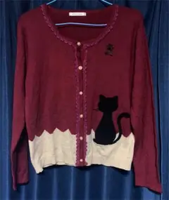 axes femme 猫 カーディガン
