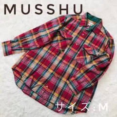 MUSSHU チェック柄ネルシャツ サイズM レディース