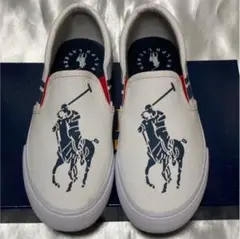 新品◆展示品◆23cm ラルフローレン スリッポン 白