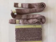 綿トーションレース　アーモンド色セット