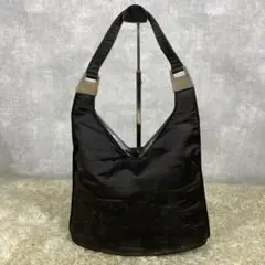 グッチ GUCCI ワンショルダー ショルダーバッグ エナメル ナイロン 黒