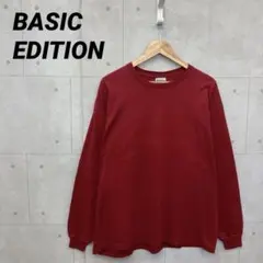 BASIC EDITIONS ベーシックエディションズ ロンT メンズ XL 赤